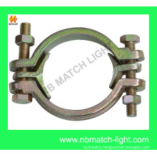 Round Clamps Types Carbon Steel -Zn Plated Double Bolt Clamp